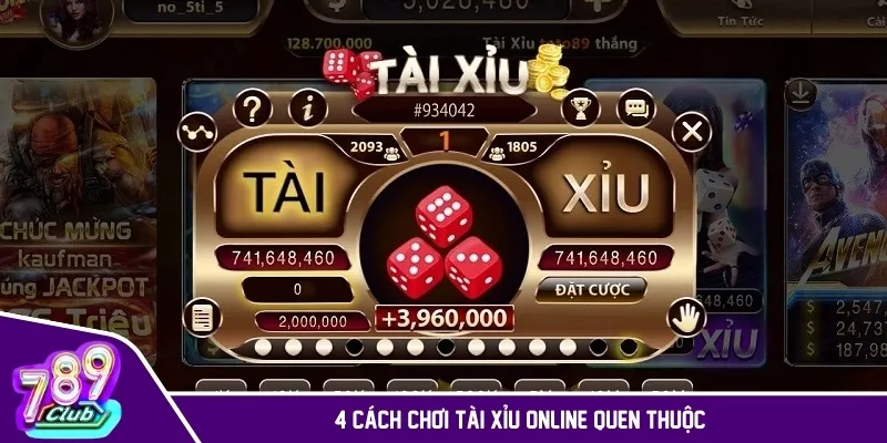 4 cách chơi Tài xỉu online quen thuộc