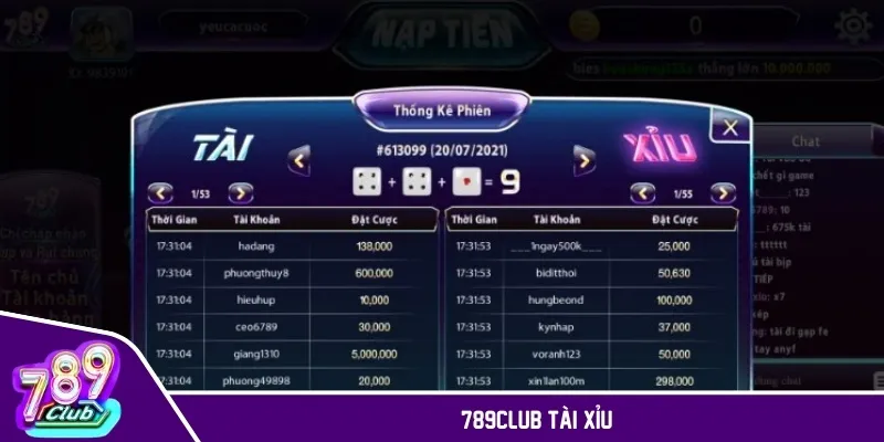 789CLUB Tài Xỉu là gì